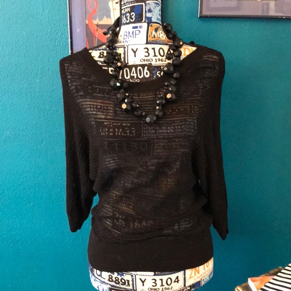 Cute Black Bat Wing Top 🦋 - Picture 2 of 3